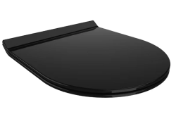 CERANO - WC sedátko so spomaľovacím mechanizmom Sedile - slim - čierna lesklá - 36,4x4,9x42,7 (CER-414767)
