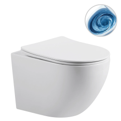 CERANO - WC závesné Cesso, Vortex + Slim/UF sedátko - biela lesklá - 49x36 (CER-476678)