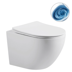 CERANO - WC závesné Cesso, Vortex + Slim/UF sedátko - biela matná - 49x36 (CER-476681)