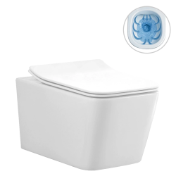 CERANO - WC závesné Forte, Rimless + Slim/UF sedátko - biela lesklá - 51x36 (CER-538747)