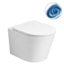 CERANO - WC závesné Hugo, Vortex + Slim/UF sedátko - biela lesklá - 53,5x36 (CER-680363)