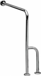 CERSANIT - ETIUDA Držadlo 75x80 s montážou do podlahy a steny pre WC, pravé (K97-037)