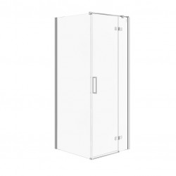 CERSANIT - JOTA rohový sprchovací kút - (80x80X195) priehľadné sklo - chróm, PRAVÝ (S160-006)