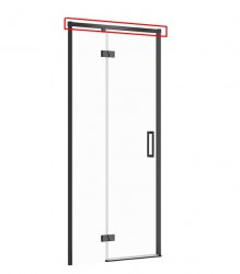 CERSANIT - Nástenný držiak pre sprchovací kút LARGA, čierny (S900-2736)