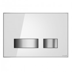 CERSANIT - Ovládacie tlačidlo zapustené MOVI II, biele sklo (K97-528)