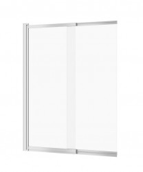 CERSANIT - Paraván k vani LARGA, dvojdielny, chróm 140X115 (S932-141)