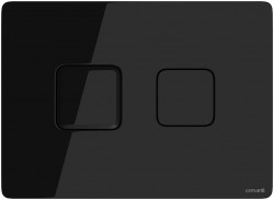 CERSANIT - PNEUMATICKÉ TLAČIDLO ACCENTO ŠTVOREC ČIERNE SKLO (S97-058)