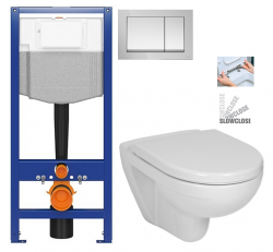 CERSANIT predstenový inštalačný systém s tlačidlom chrom K97-509 + WC JIKA LYRA PLUS + SEDADLO duraplastu SLOWCLOSE (K97-526 509 LY5)