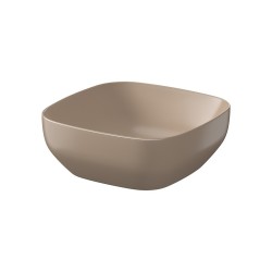 CERSANIT - Pultové umývadlo LARGA štvorcové (38x38) hnedé mat, BOX (K677-058)