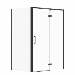 CERSANIT/S - Sprchovací kút LARGA 120x80 čierny, pravý, číre sklo (S932-126/80)