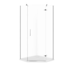 CERSANIT - Sada B776: kút JOTA päťuholník pravý, chróm 90x90x195 + TAKO SLIM VIR (S601-163)