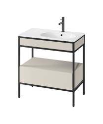 CERSANIT - Sada B939 konzola ZEN 80 (skrinka so zásuvkou + panel FSC MIX70% SGSCH-COC-007574 + umývadlo vľavo) cashmere VIR (S801-512)