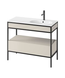 CERSANIT - Sada B943 konzola ZEN 100 (skrinka so zásuvkou + panel FSC MIX70% SGSCH-COC-007574 + umývadlo vľavo) cashmere VIR (S801-518)