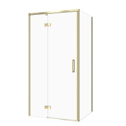 CERSANIT - Sada C281: kút LARGA, pánt ľavý, zlato mat 100x90x195, číre sklo VIR (S601-489)