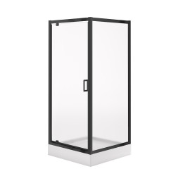 CERSANIT - Sada C703: kút ARTECO čierny štvorec 80x80x190 + vanička TAKO 80x16 VIR (S913-021)