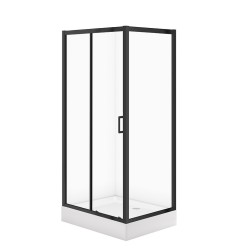 CERSANIT - Sada C710: kút ARTECO čierny obdĺžnik 100x80x190 + vanička TAKO 100x16 VIR (S913-028)