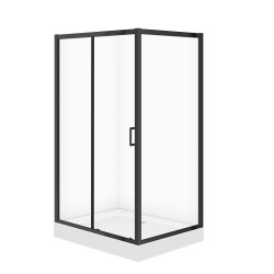 CERSANIT - Sada C712: kút ARTECO čierny obdĺžnik 120x90x190 + vanička TAKO 120x16 VIR (S913-031)