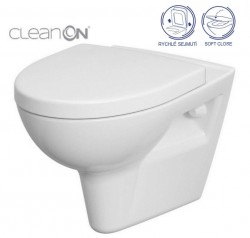 CERSANIT - SET 547 ZÁVESNÁ WC MISA Parva NEW CLEANON so sedadlom DUR ANTI Softclose (K701-015)