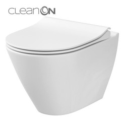 CERSANIT - SET 743 závesná misa CITY OVAL NEW CLEAN ON vrátane sedátka duroplast (K701-104)