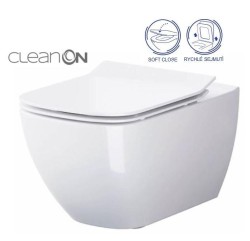 CERSANIT - SET B245 závesná misa VIRGO CLEAN ON vrátane dur. sedátka SLIM LW WO (S701-427)