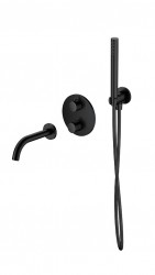 CERSANIT - SET B731 VANOVÁ PODOMIETKOVÁ BATÉRIA + SPRCHOVÝ SET A VANOVÝ VÝTOK ZEN, ČIERNA (S952-041)