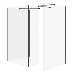 CERSANIT - SET B807 WALK-IN MILLE FIX STENA ČIERNA 90X90X90X30X200 VIR (S601-194)