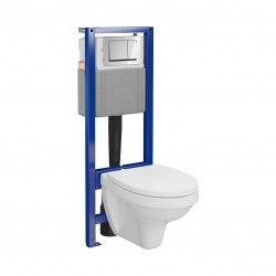 CERSANIT - Set B980 SYSTEM 40 MECH WHB412 PP S.C., tlačidlo chróm lesk (S701-767)