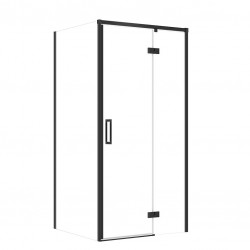 CERSANIT - SET C109 Sprchovací kút Larga, pravý, 100x90x195, čierny, číre sklo (S601-309)