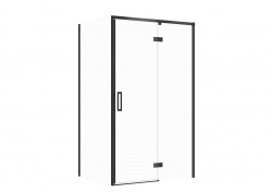 CERSANIT - SET C117 Sprchovací kút Larga, pravý, 120x90x195, čierny, číre sklo (S601-317)