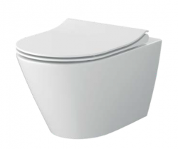 CERSANIT - SET C199 závesná WC misa CITY so sedadlom Soft-close, vírové splachovanie VORTEX (S701-883)