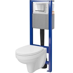 CERSANIT - Set C44 SYSTEM 40 MECH WHB414 DUR SC EO, tlačidlo chróm lesk (S701-824)