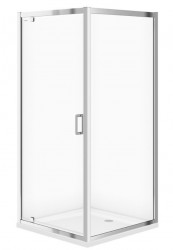 CERSANIT - Sprchovací kút ARTECO štvorec 90x190, kyvný, číre sklo (S157-010)
