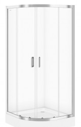 CERSANIT - Sprchovací kút ARTECO štvrťkruh 90x190, posuv, číre sklo (S157-002)
