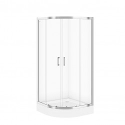 CERSANIT - Sprchovací kút BASIC štvrťkruh 80x185, posuv, číre sklo (S158-003)