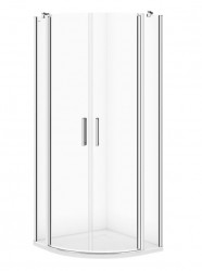 CERSANIT - Sprchovací kút MODUO štvrťkruh 80x195, kývne, číre sklo (S162-009)