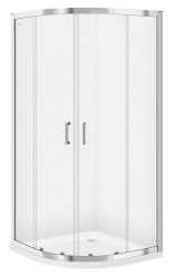 CERSANIT - Sprchovací kút štvrťkruh 80 x190, R55, posuv, číre sklo (S154-001)