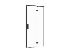 CERSANIT - Sprchové dvere LARGA ČIERNE 100X195, pravé, číre sklo (S932-125)