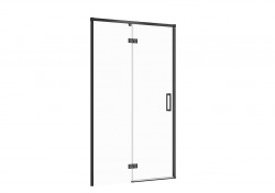 CERSANIT - Sprchové dvere LARGA ČIERNE 120X195, ľavé, číre sklo (S932-130)