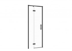 CERSANIT - Sprchové dvere LARGA ČIERNE 80X195, ľavé, číre sklo (S932-127)