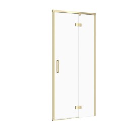CERSANIT - Sprchové dvere LARGA s pántami, zlatá mat, 80x195, pravé, číre sklo (S164-061)