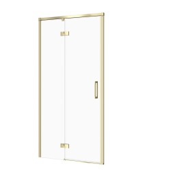 CERSANIT - Sprchové dvere LARGA s pánty, zlatá mat, 90x195, ľavé, číre sklo (S164-066)