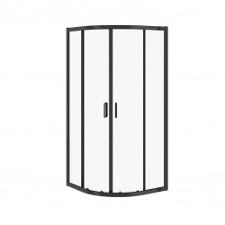 CERSANIT - SPRCHOVÝ KÚT ARTECO 80X80X190, ČIERNA, ČÍRE SKLO (S913-013)