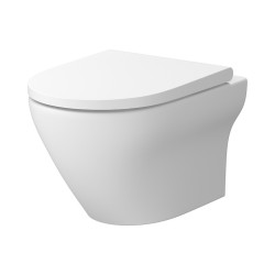 CERSANIT - Súprava B572: závesné WC HF LARGA ovál CLEAN ON TS SLIM WRAP DUR SC EO biela mat BOX (S701-608)