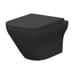 CERSANIT - Súprava B575: závesné WC HF LARGA štvorec CLEAN ON TS SLIM WRAP DUR SC EO antracit BOX (S701-611)