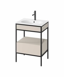 CERSANIT - Súprava konzoly ZEN 60 (skrinka so zásuvkou + panel FSC MIX70% SGSCH-COC-007574 + umývadlo) cashmere VIR (S801-517)