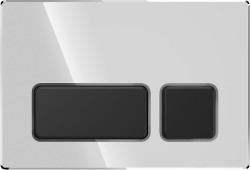 CERSANIT - Tlačidlo block chróm lesk, klávesy čierny mat (K97-0565)