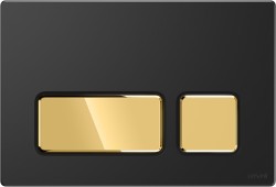 CERSANIT - Tlačidlo block čierny mat, klávesy zlatý lesk (K97-0400)