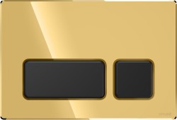 CERSANIT - Tlačidlo block zlatý lesk, klávesy čierny mat (K97-0397)
