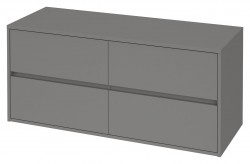 CERSANIT - Umývadlová skrinka CREA s doskou 120, sivá mat (S931-006)