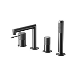 CERSANIT - Vaňo-sprchová viacotvorová stojanková batéria ZEN, gun metal black (S951-793)